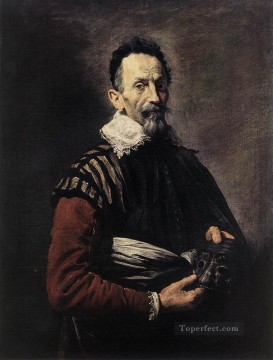  Barroca Lienzo - Retrato de un actor Figuras barrocas Domenico Fetti